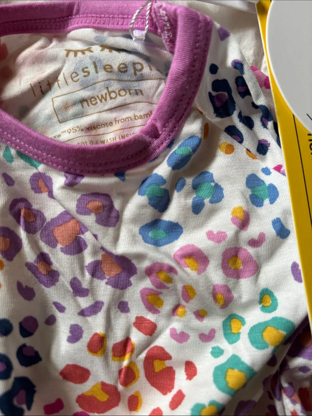 Little Sleepies Pink Multi Leopard-Print Footie